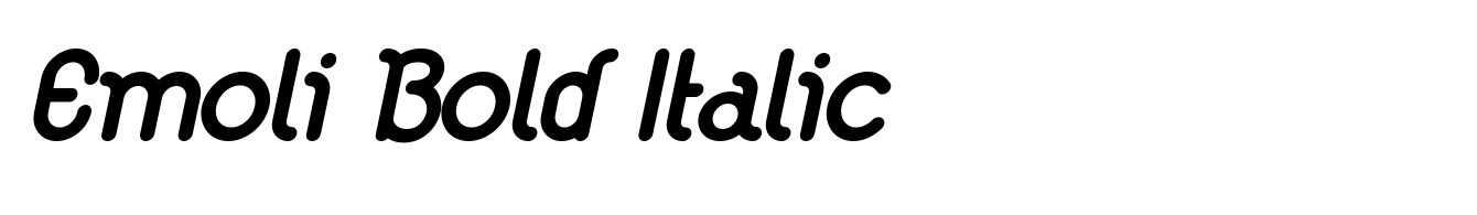 Emoli Bold Italic